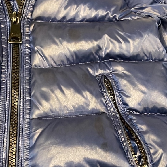 Sam Navy and Black Boys Hooded Down Jacket Size 6 - Picture 4 of 10